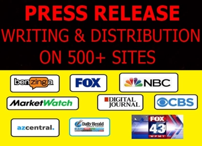 Press release writing and distribution